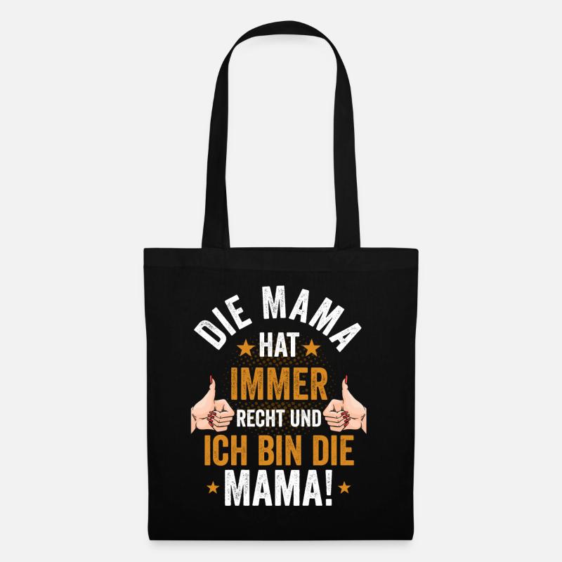 Mama Mutter Muttertag - Stoffbeutel - Schwarz