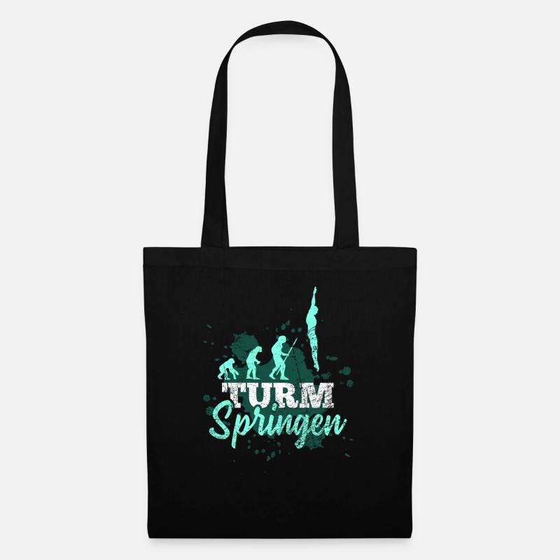 Vintage Wasserspringen Geschenk - Stoffbeutel - Schwarz