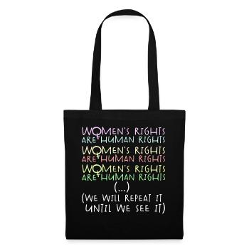 Droits des femmes, droits humains, égalité - Sac en tissu - noir - Devant