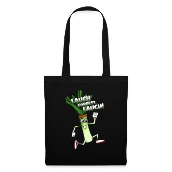 Funny leek design for jogging running marathon - Tote Bag - black - Front