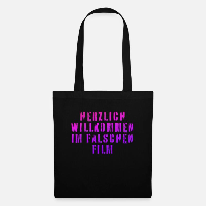 HERZLICH WILLKOMMEN IM FALSCHEN FILM - Stoffbeutel - Schwarz