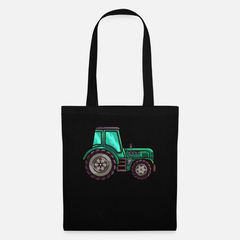 Tracteurs tracteurs - Sac en tissu - noir
