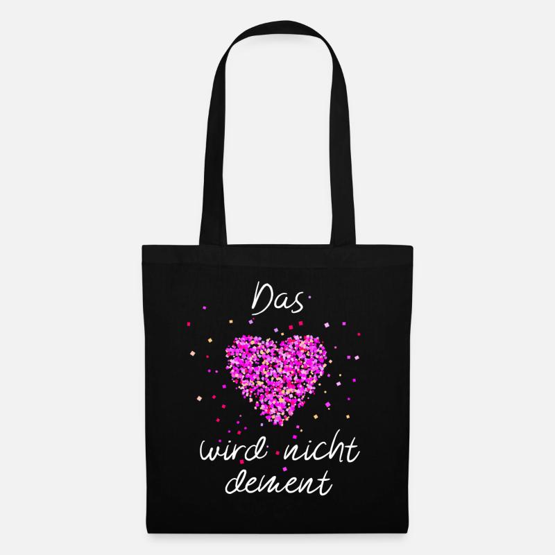 Das Herz wird nicht dement - Stoffbeutel - Schwarz
