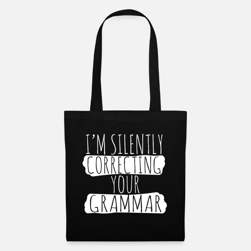 Grammatik Englisch Lehrer - Stoffbeutel - Schwarz