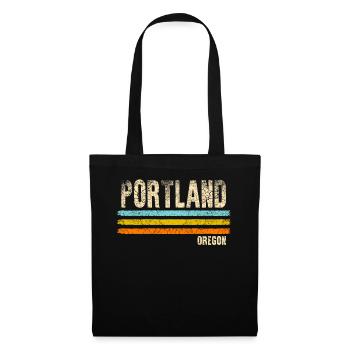 Portland Oregon - Stoffbeutel - Schwarz - Vorne