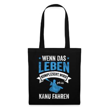 Kanu Fluss - Stoffbeutel - Schwarz - Vorne