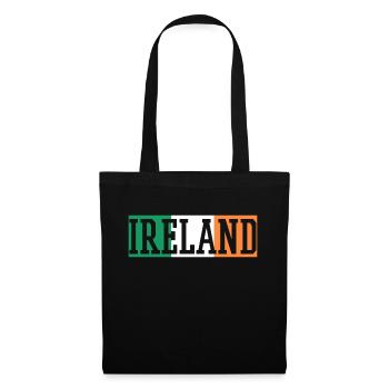 Irland - Stoffbeutel - Schwarz - Vorne