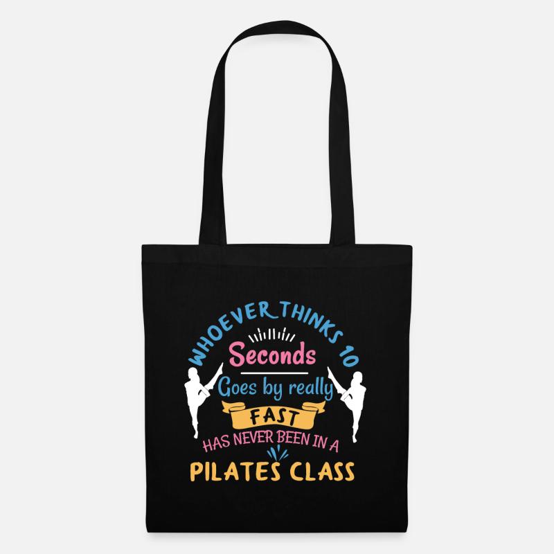Pilates Klasse Lustig - Stoffbeutel - Schwarz