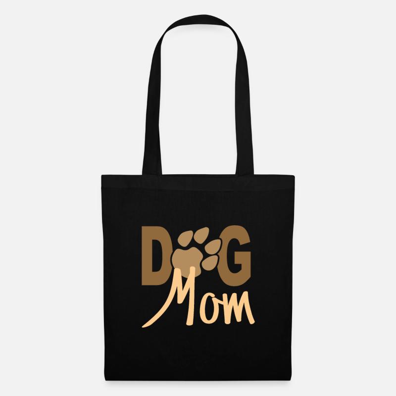 Dog Mom. Hundemama. - Stoffbeutel - Schwarz