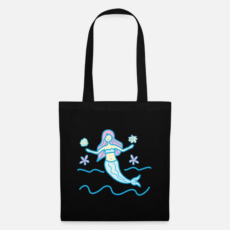 Mermaid - Stoffbeutel - Schwarz