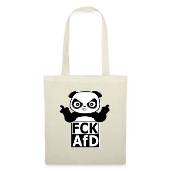 Panda - FCK AfD - Stoffbeutel - Natur - Vorne