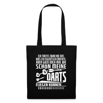 Darts Dartpfeil Dartscheibe - Stoffbeutel - Schwarz - Vorne