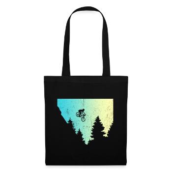 Mountain biker MTB gift Funny saying - Tote Bag - black - Front