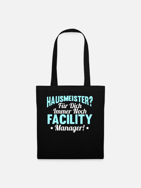 Lustig Hausmeister Facility Manager Job Geschenk - Stoffbeutel - Schwarz