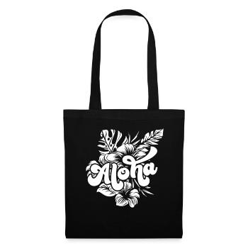 Aloha Hibiscus Hawaii - Stoffbeutel - Schwarz - Vorne