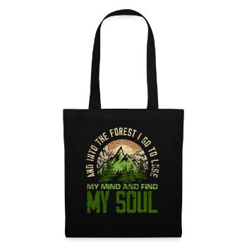 Randonnée esprit forêt - Sac en tissu - noir - Devant