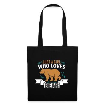 Bear saying - Bear slogan - girl loves bear - Tote Bag - black - Front