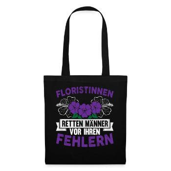 Floristinnen Florist - Stoffbeutel - Schwarz - Vorne
