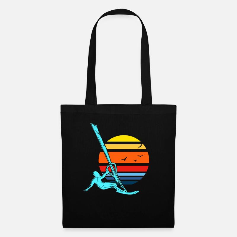 Windsurfen - Stoffbeutel - Schwarz