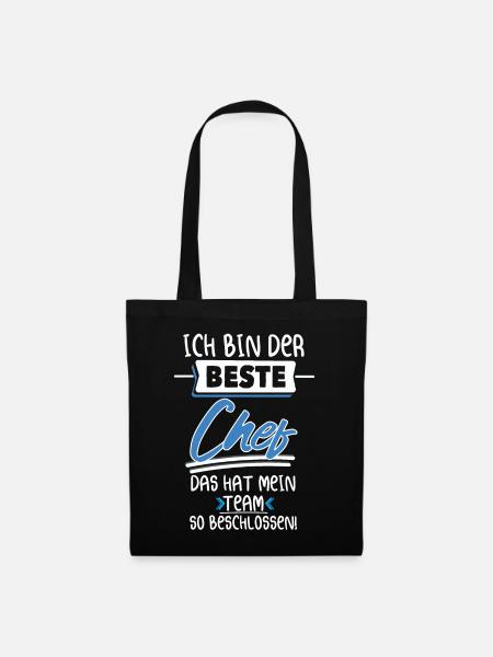 Ich Bin Der Beste Chef Hat Mein Team Beschlossen - Stoffbeutel - Schwarz