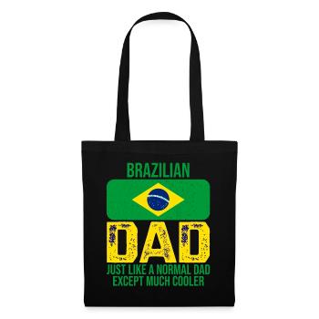 Brazilian father Brazil flag Father's Day - Tote Bag - black - Front