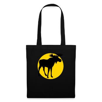 moose and moon - Stoffbeutel - Schwarz - Vorne