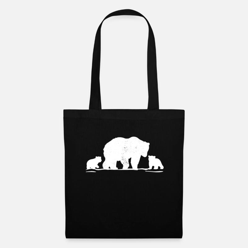 Mama Bear Dad Bear - Sac en tissu - noir