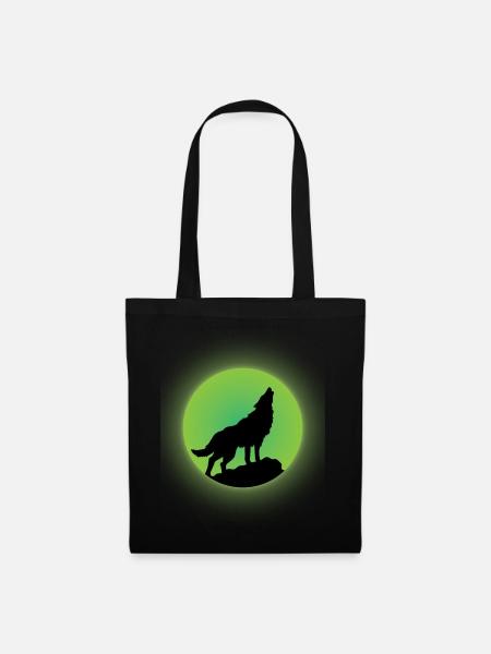 Wolf Glow - Stoffbeutel - Schwarz