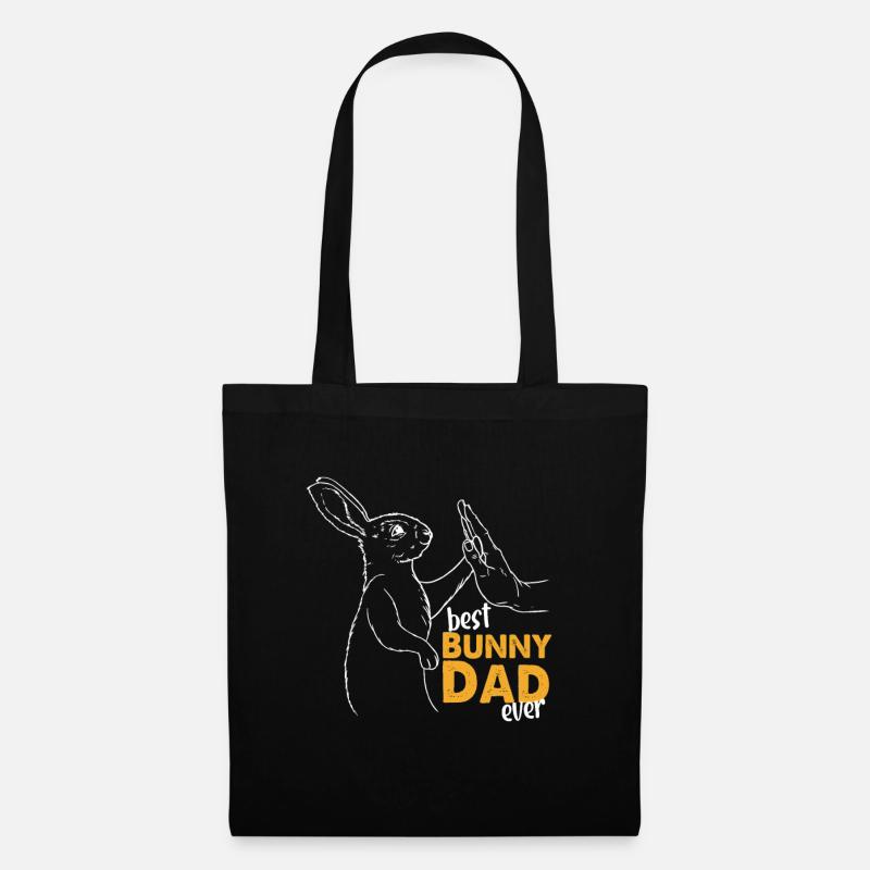 Best Bunny Dad Ever - Stoffbeutel - Schwarz