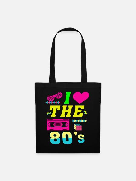 I Love The 80s Gift Clothes Frauen Männer - Stoffbeutel - Schwarz