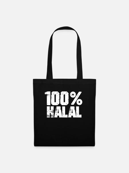 100 Prozent Halal - Stoffbeutel - Schwarz