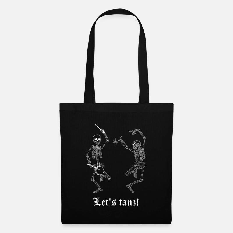 Skeletons dansants, Danse Macabre - Sac en tissu - noir