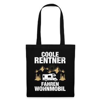 Coole Rentner Wohnmobil Camping Camper Wohnwagen - Stoffbeutel - Schwarz - Vorne