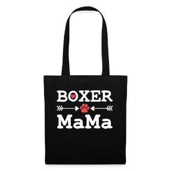 Chien Boxer - Sac en tissu - noir - Devant