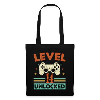 14th birthday gamer level 14 unlocked gift - Tote Bag - black - Front