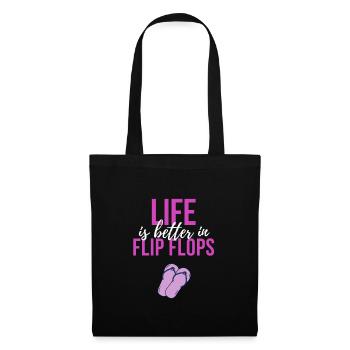Flip flops life - Tote Bag - black - Front