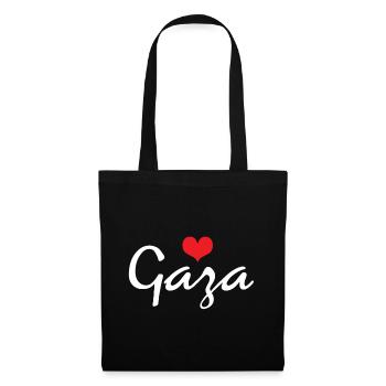 Gaza Heart - Stoffbeutel - Schwarz - Vorne