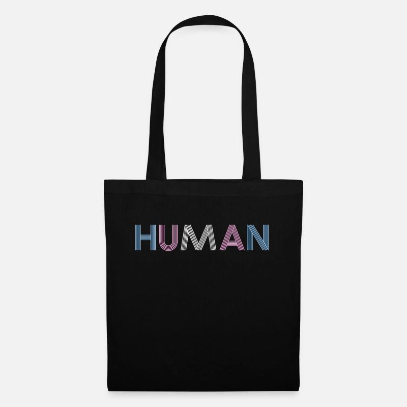 Human - transgender trans LGBT CSD - Stoffbeutel - Schwarz
