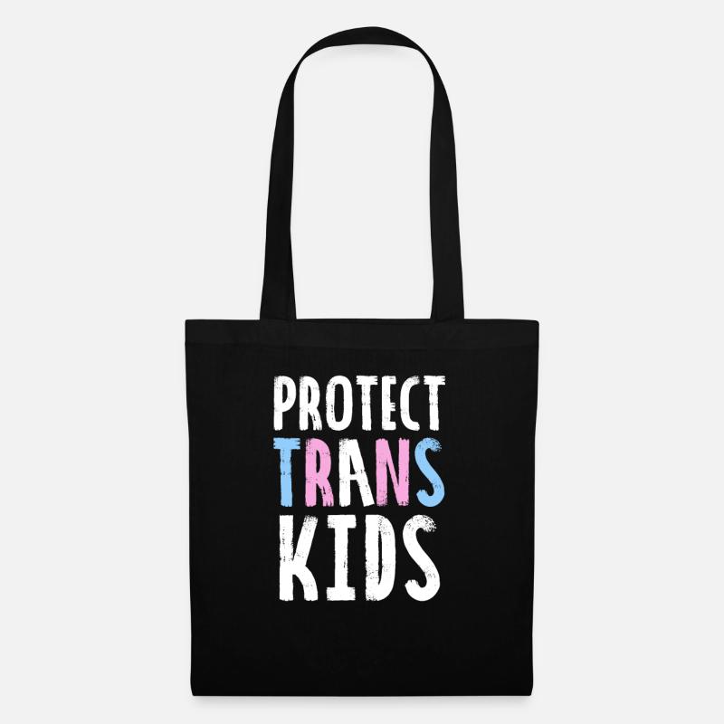 Protect trans kids - CSD LGBT Transgender Trans - Stoffbeutel - Schwarz