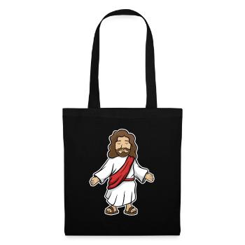 Jésus - Sac en tissu - noir - Devant