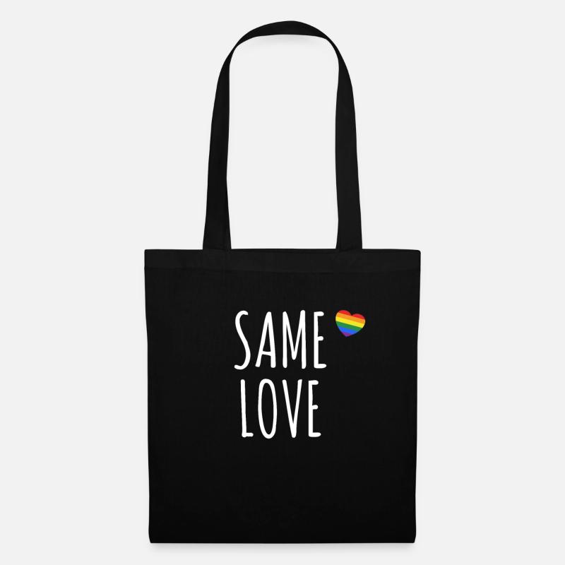 Same Love - Regenbogen LGBT CSD - Stoffbeutel - Schwarz