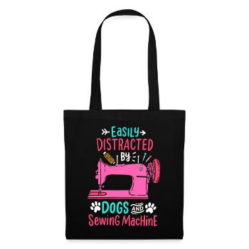 Sewing seamstress sewing machine seamstress - Tote Bag - black - Front