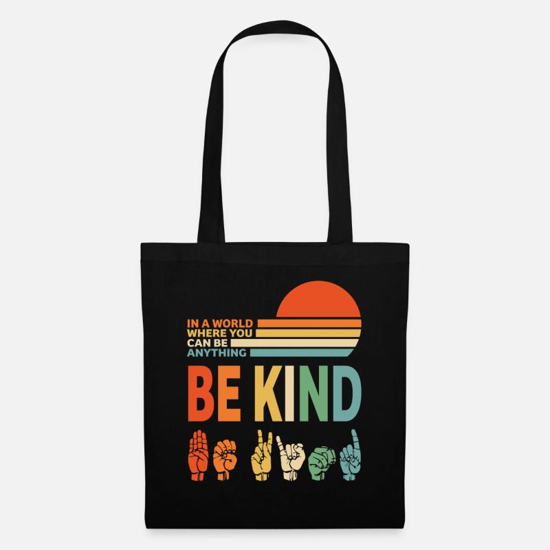 Be Kind - Stoffbeutel - Schwarz