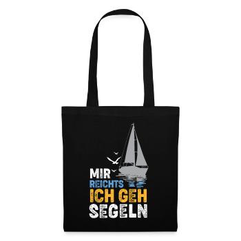 Mir reichts ich geh segeln - Stoffbeutel - Schwarz - Vorne