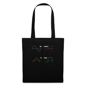 Synthesizer Analog Drumsounds Audio Waveform - Tote Bag - black - Front