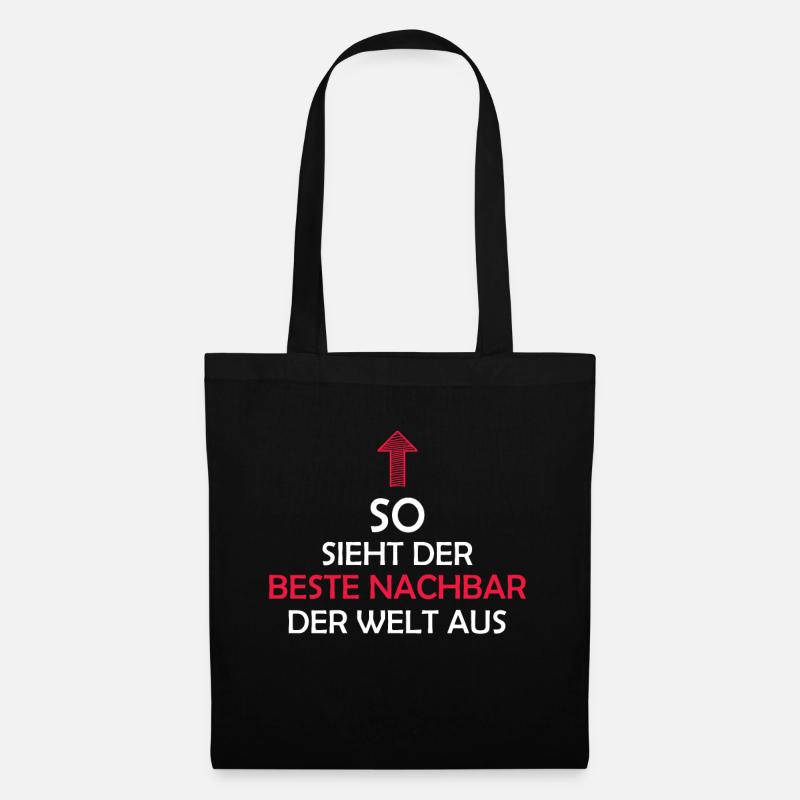 Nachbar Geschenkidee Bester Nachbar Nachbarschaft - Stoffbeutel - Schwarz