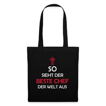 Bester Chef der Welt Chef Spruch Abteilungsleiter - Stoffbeutel - Schwarz - Vorne
