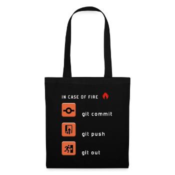 Git Commit Git Push Git Out - Sac en tissu - noir - Devant