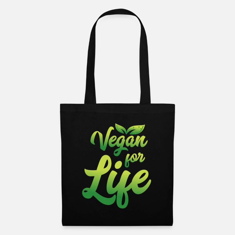 Vegan Vegan for Life - Stoffbeutel - Schwarz