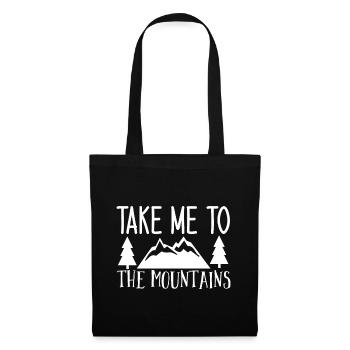 Montagnes montagne - Sac en tissu - noir - Devant